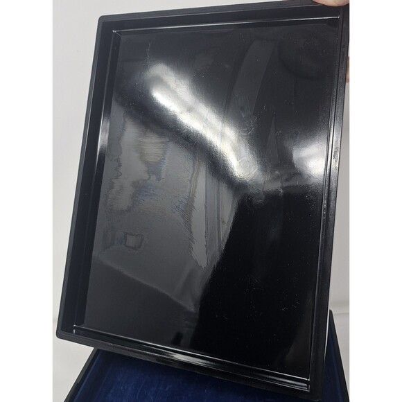 Vtg Japanese Lacquerware Maki-e Stationery Document Jewelry Box Floral Design - Picture 9 of 16